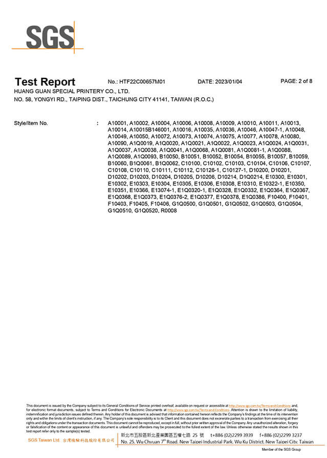 SGS Test Report 2